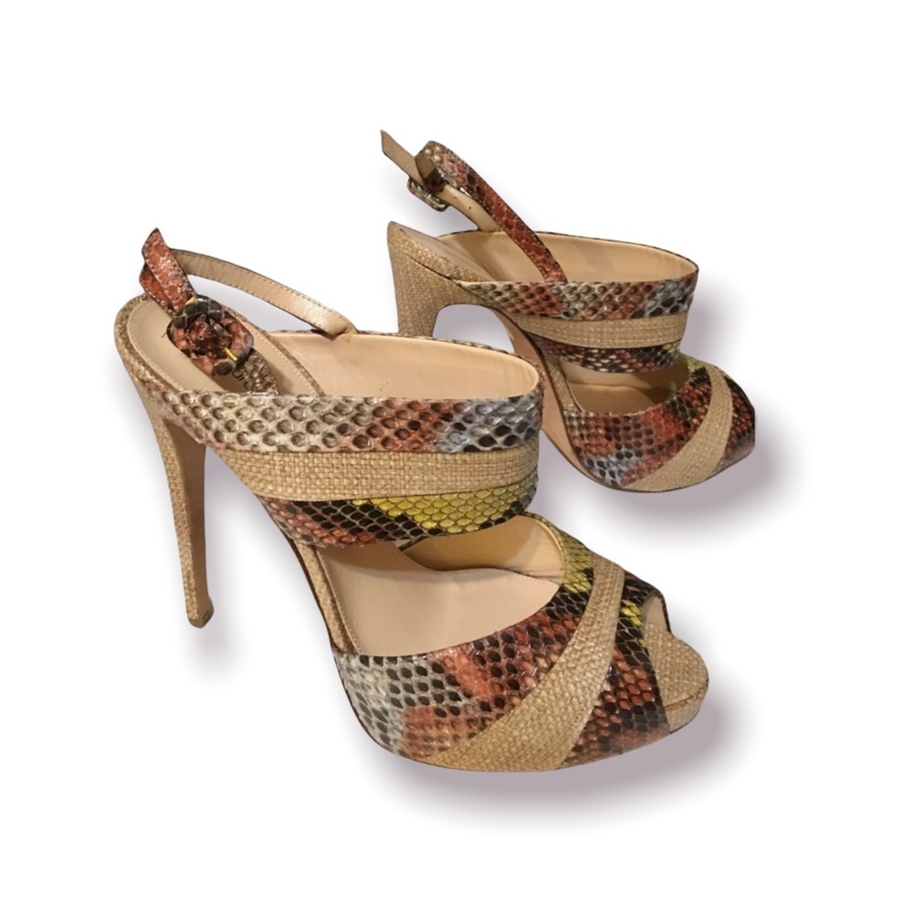 Alexandre Birman Python Exotic Multicolor Heels - image 1